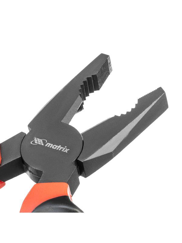 Плоскогубцы комбинированные Black Nickel, 200 мм, двухкомпонентные рукоятки Matrix