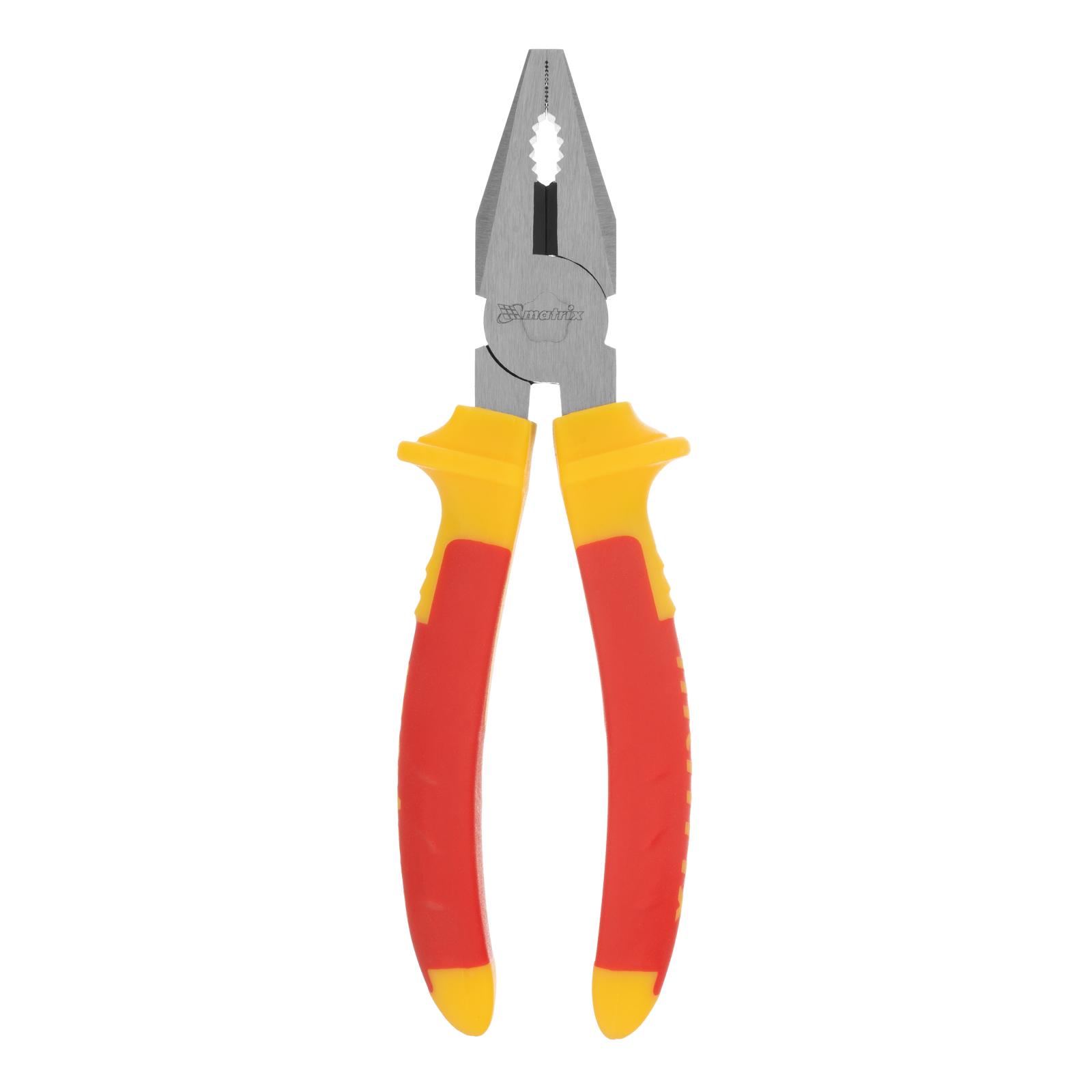 Плоскогубцы комбинированные, Insulated, 180 мм, двухкомпонентные рукоятки Matrix Professional