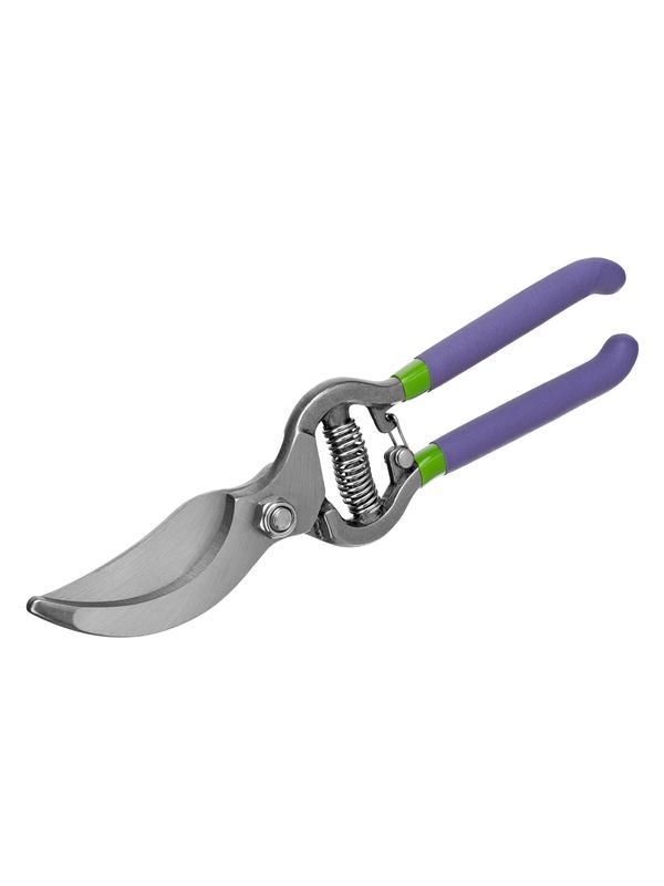 Секатор прямого реза, 255 мм, цельнокованый, металлические обрезиненные рукоятки, Palisad