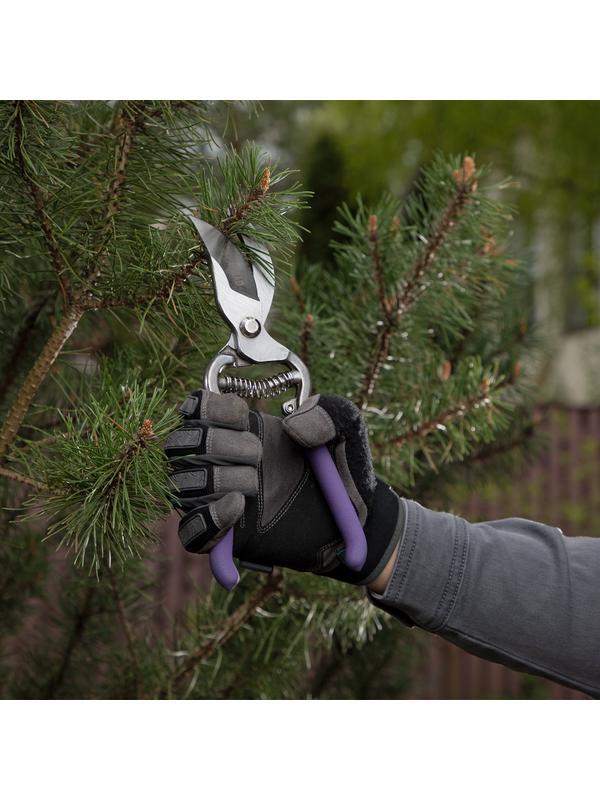 Секатор прямого реза, 255 мм, цельнокованый, металлические обрезиненные рукоятки, Palisad