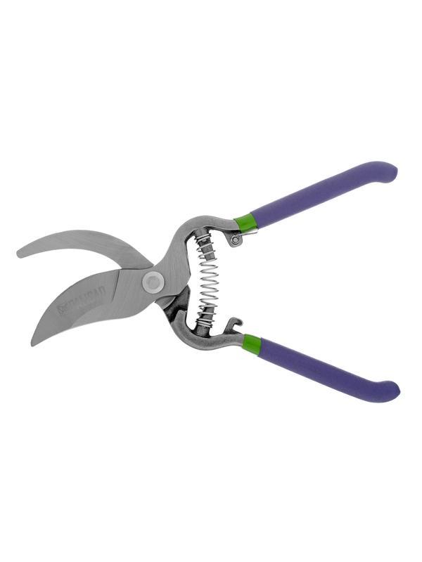 Секатор прямого реза, 255 мм, цельнокованый, металлические обрезиненные рукоятки, Palisad