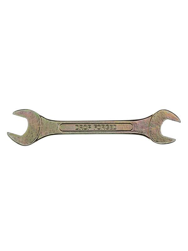 Ключ рожковый, 14 х 15 мм, желтый цинк Сибртех