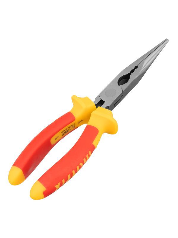 Длинногубцы прямые Insulated, 200 мм, двухкомпонентные рукоятки Matrix Professional