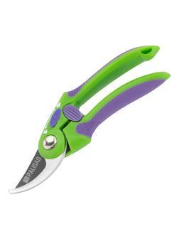 Секатор прямого реза, 215 мм, регулировка захвата, двухкомпонентные рукоятки, Palisad