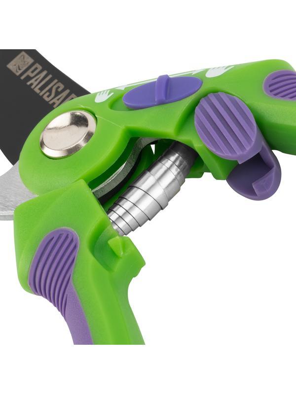 Секатор прямого реза, 215 мм, регулировка захвата, двухкомпонентные рукоятки, Palisad