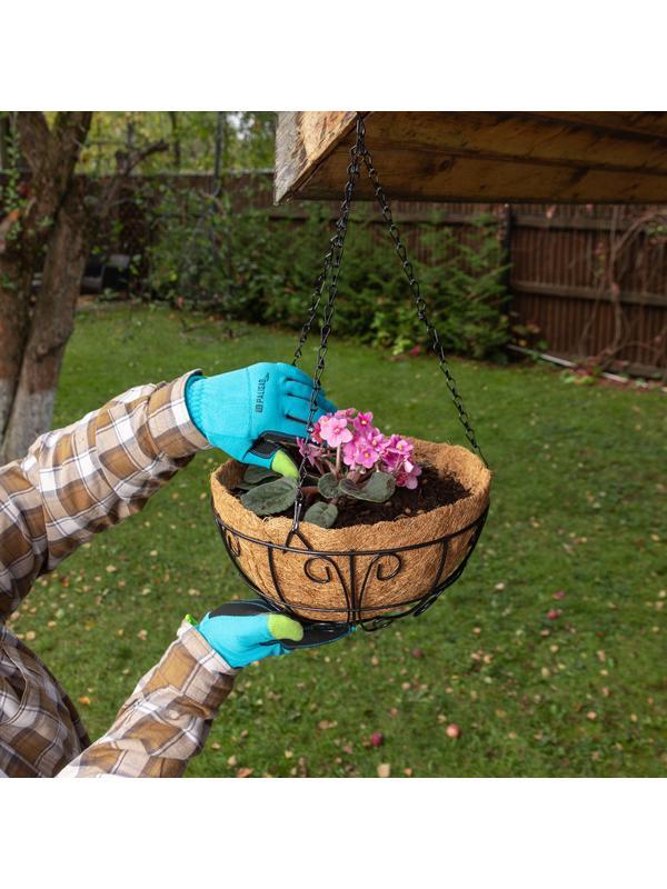 Подвесное кашпо с декором, 30 см, с кокосовой корзиной Palisad
