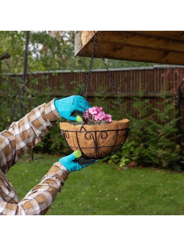 Подвесное кашпо с декором, 30 см, с кокосовой корзиной Palisad