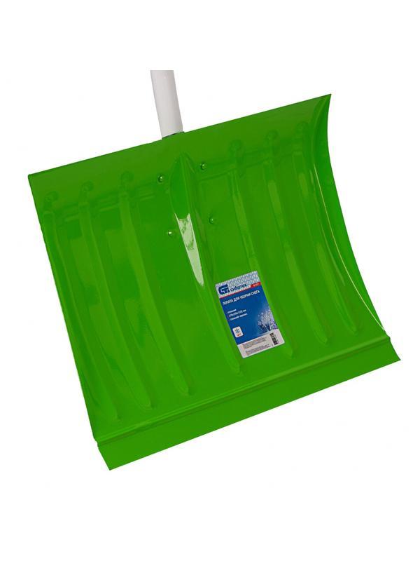 Лопата для уборки снега стальная, 470 х 350 х 1320 мм, стальной черенок, Россия, Сибртех