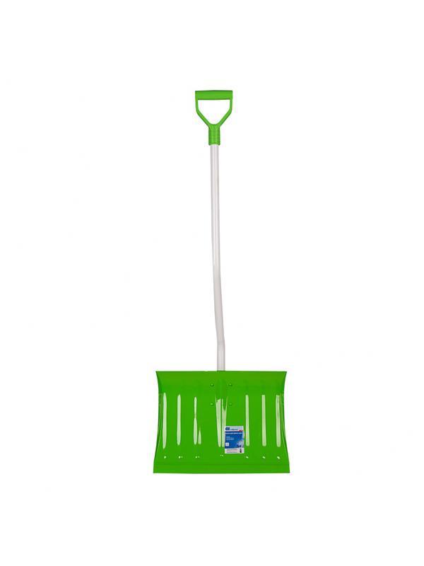 Лопата для уборки снега стальная, 470 х 350 х 1320 мм, стальной черенок, Россия, Сибртех