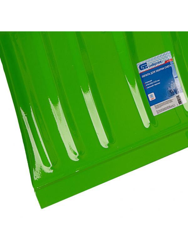 Лопата для уборки снега стальная, 470 х 350 х 1320 мм, стальной черенок, Россия, Сибртех