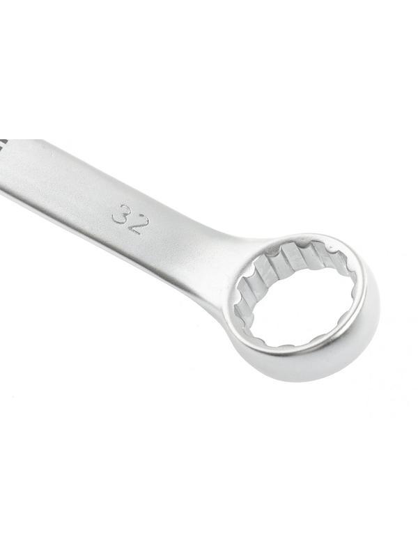 Ключ комбинированный, 32 мм, CrV, матовый хром Stels