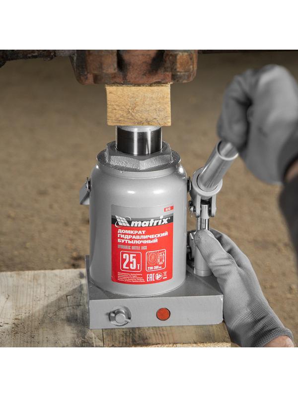 Домкрат гидравлический бутылочный, 25 т, высота подъема 230-360 мм Matrix