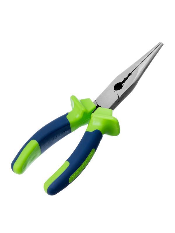 Длинногубцы прямые, 200 мм, двухкомпонентные рукоятки Сибртех