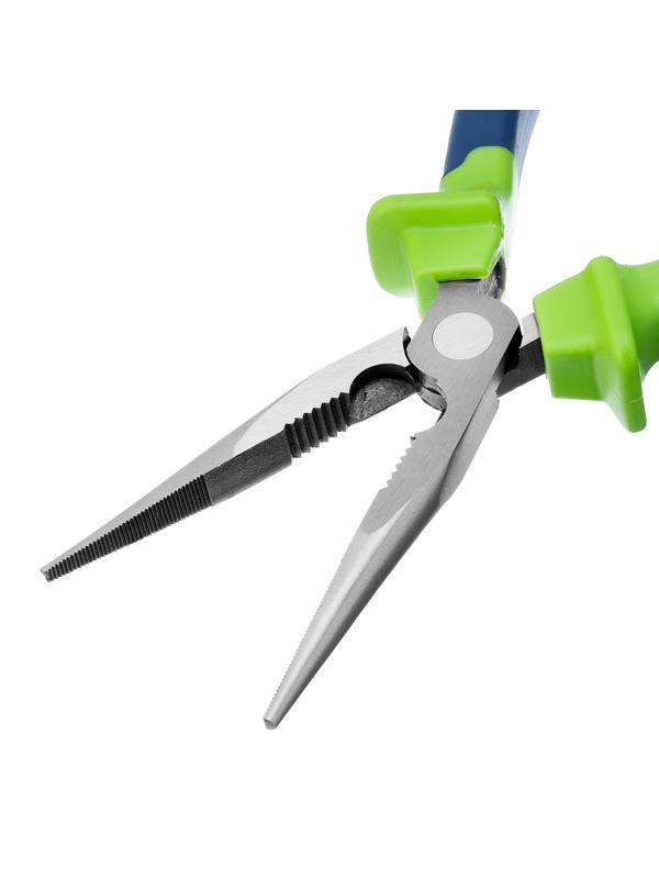 Длинногубцы прямые, 200 мм, двухкомпонентные рукоятки Сибртех