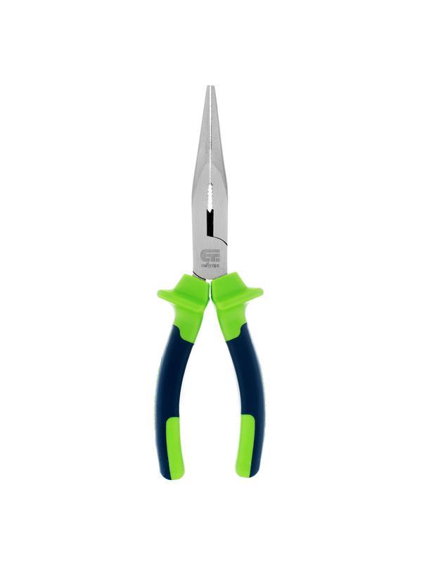 Длинногубцы прямые, 200 мм, двухкомпонентные рукоятки Сибртех