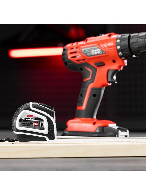 Рулетка Autostop,3 м х 16 мм,двухкомпонентный корпус,автоматическая фиксация,Pro Matrix