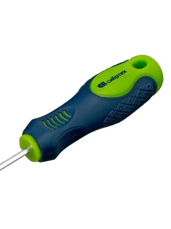 Отвертка, PH0 х 80 мм, CrV, двухкомпонентная рукоятка Сибртех