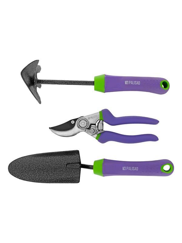 Набор садового инструмента, обрезиненные эргономичные рукоятки, 3 предмета, Era, Palisad