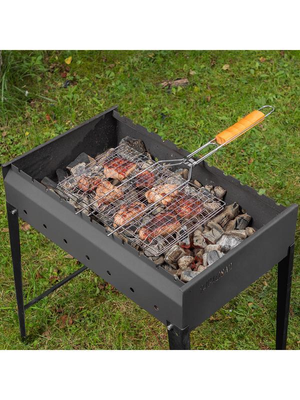 Решетка гриль 340 х 220 мм, хромированная Camping Palisad