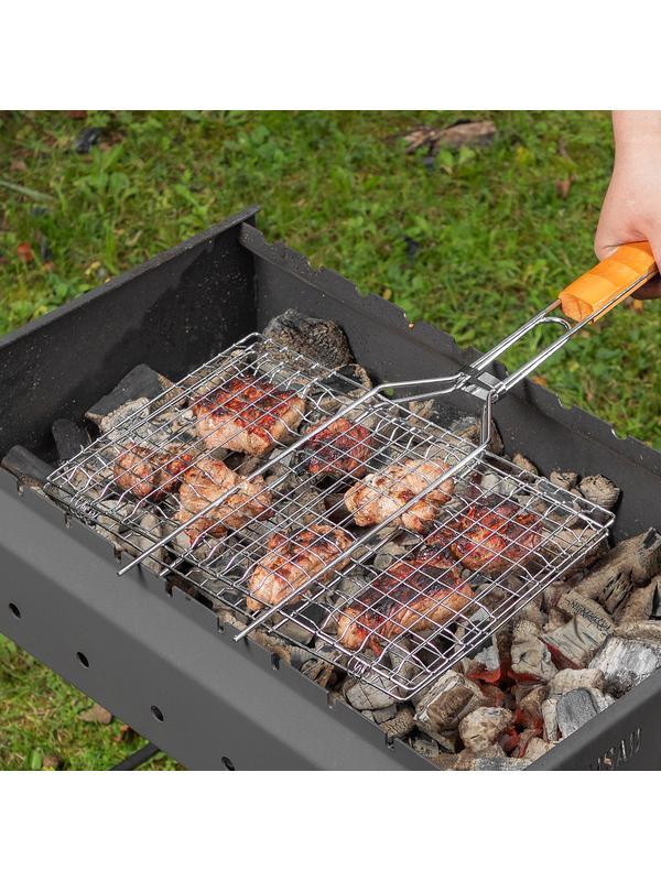 Решетка гриль 340 х 220 мм, хромированная Camping Palisad