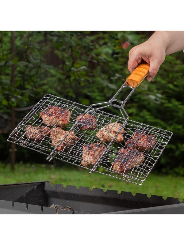 Решетка гриль 340 х 220 мм, хромированная Camping Palisad