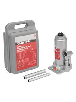 Домкрат гидравлический бутылочный, 6 т, h подъема 216-413 мм, в пластиковом кейсе Matrix