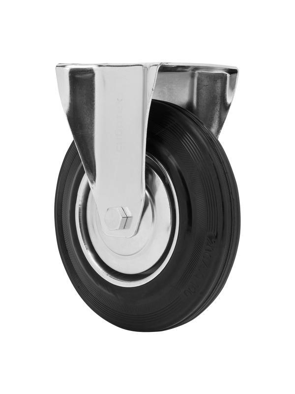 Колесо неповоротное D 200 мм, крепление  платформенное Сибртех