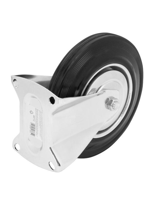 Колесо неповоротное D 200 мм, крепление  платформенное Сибртех