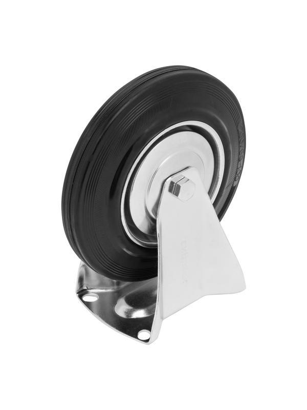 Колесо неповоротное D 200 мм, крепление  платформенное Сибртех