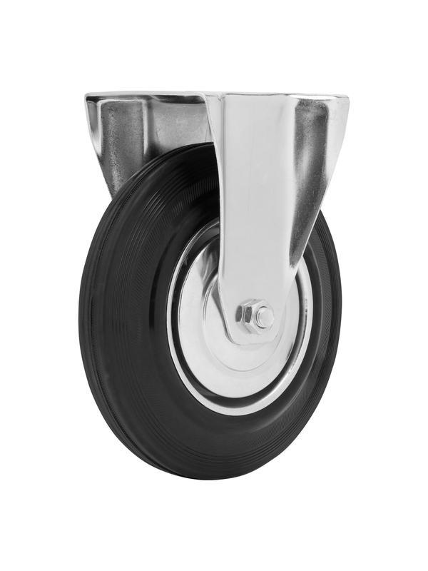 Колесо неповоротное D 200 мм, крепление  платформенное Сибртех