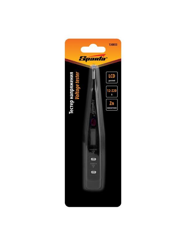 Тестер напряжения 12-220 В, жидкокристаллический дисплей с неоновой лампочкой Sparta