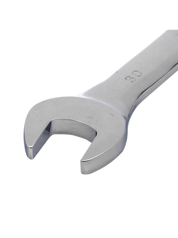 Ключ комбинированный трещоточный, 30 мм, CrV, зеркальный хром Matrix