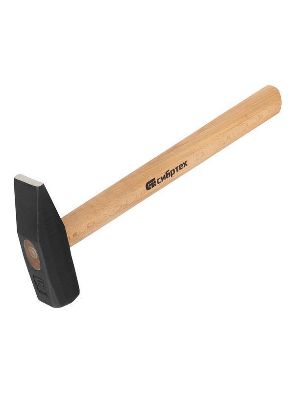 Молоток слесарный 1000 г, квадратный боек, деревянная рукоятка Сибртех