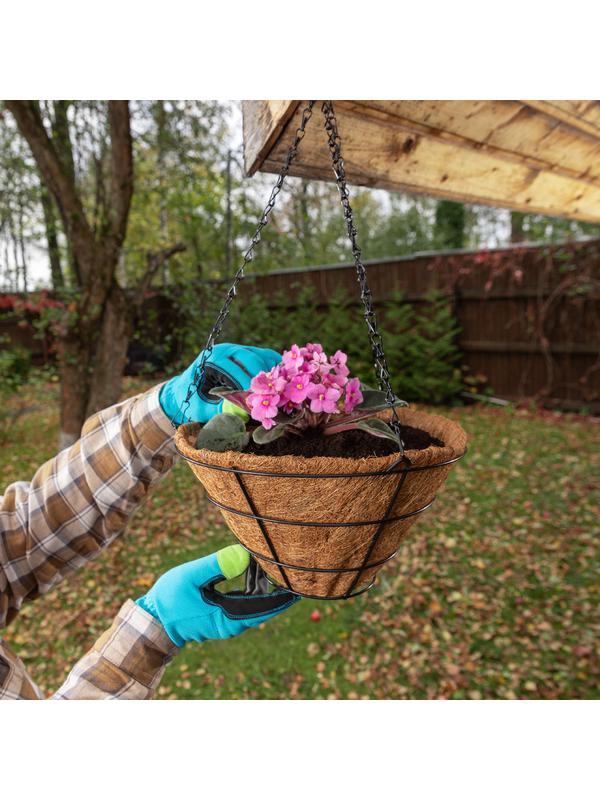 Кашпо подвесное с вкладышем из коковиты, конус D 30 см Palisad