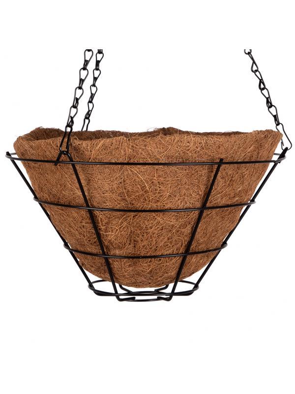 Кашпо подвесное с вкладышем из коковиты, конус D 30 см Palisad