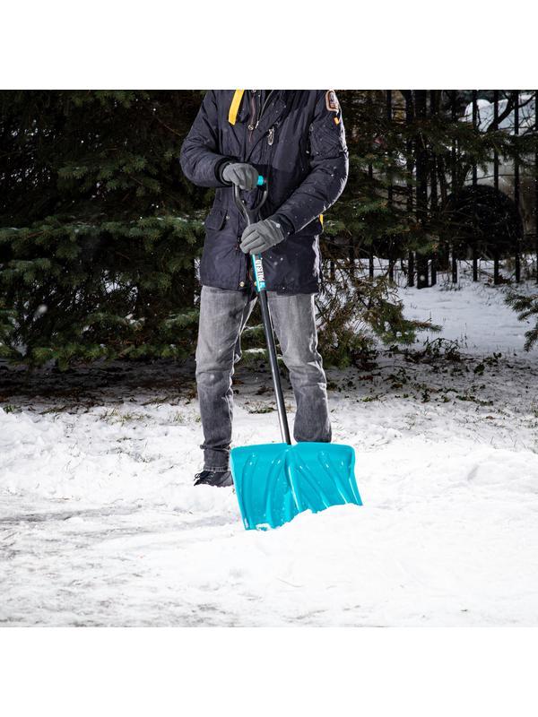 Лопата для уборки снега пластиковая Luxe,460 х 335 х 1300 мм, металлопластиковый черенок, Palisad