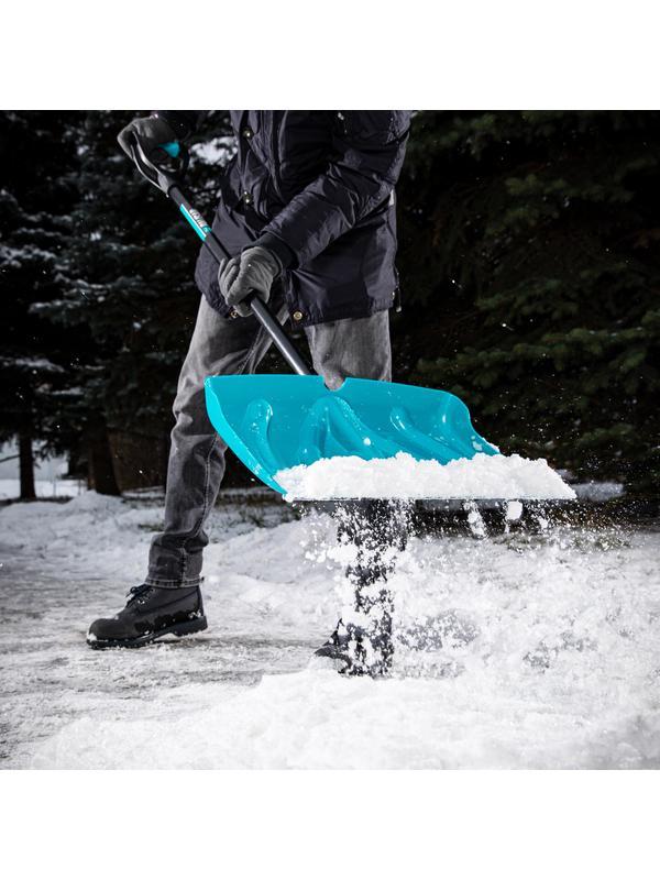 Лопата для уборки снега пластиковая Luxe,460 х 335 х 1300 мм, металлопластиковый черенок, Palisad