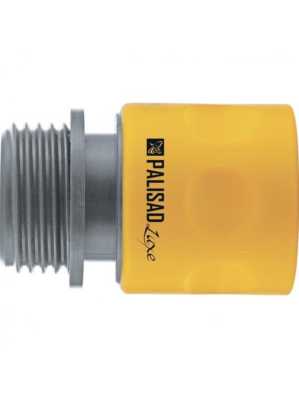 Соединитель пластмассовый, быстросъемный, внешняя резьба 3/4, однокомпонентный Palisad Luxe