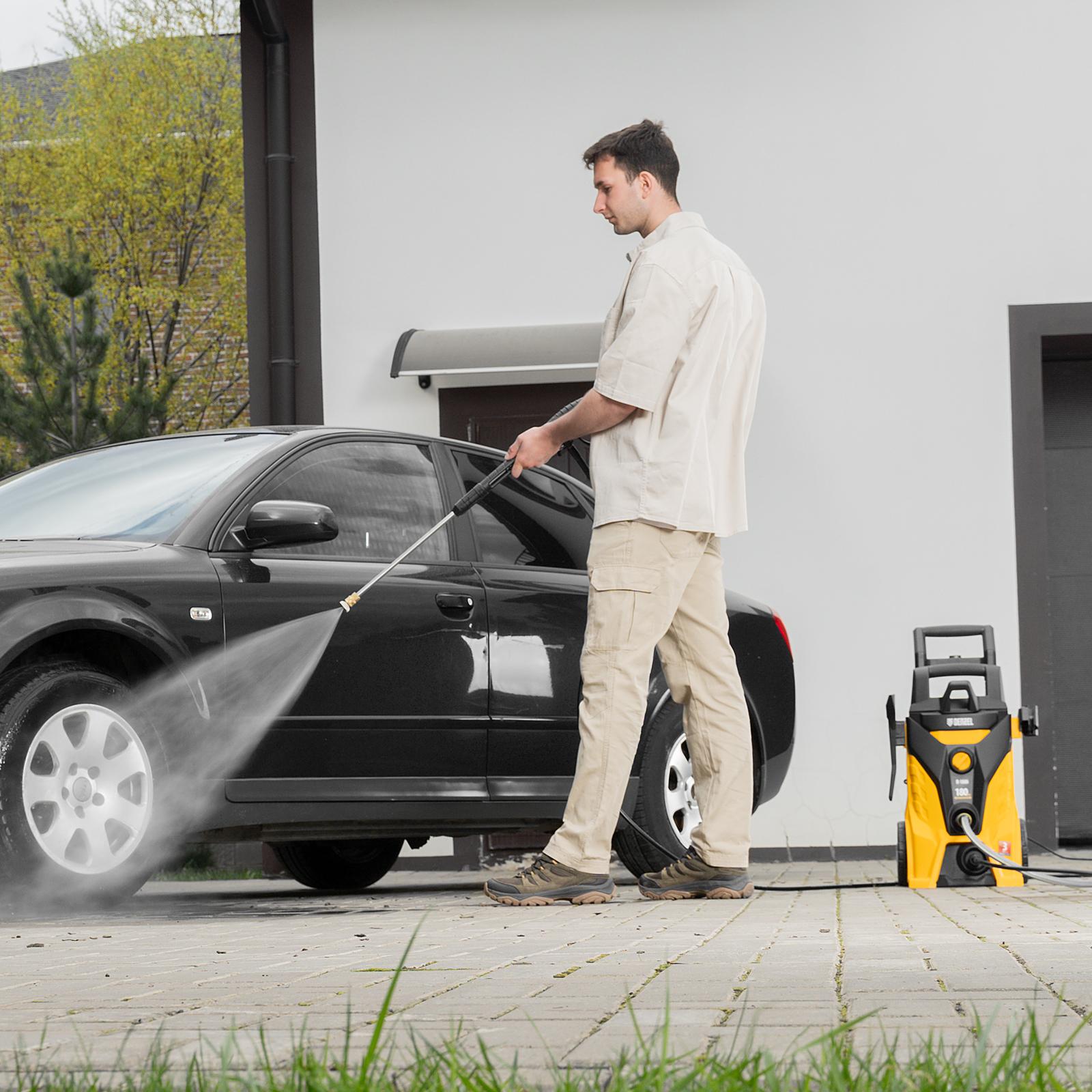 Моечная машина высокого давления R-180i, 2400 Вт, 180 бар, 7.5 л/мин, асинхронный двигатель Denzel