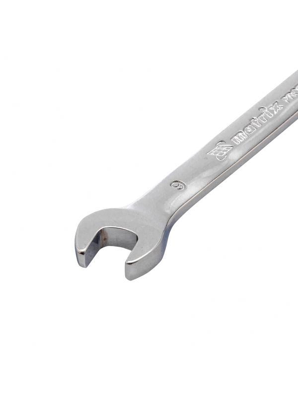 Ключ комбинированный трещоточный, 9 мм, CrV, шарнирный, зеркальный хром Matrix