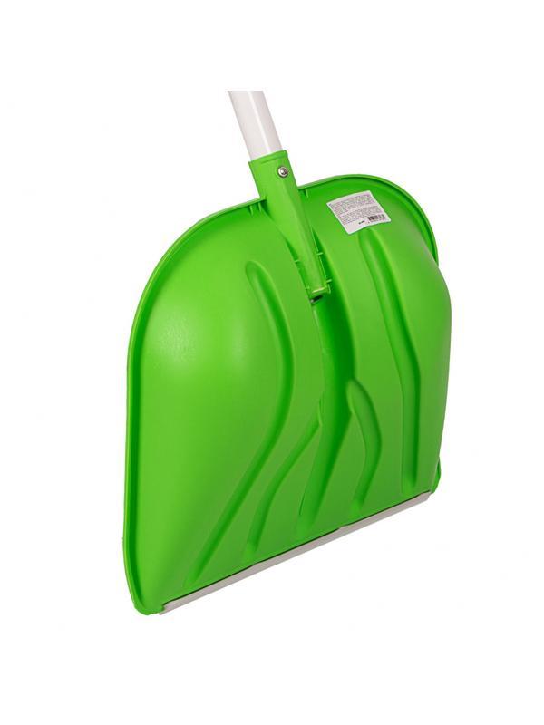 Лопата для уборки снега пластиковая Profi, 415 х 445 х 1500 мм, алюминиевый черенок, Россия, Сибртех