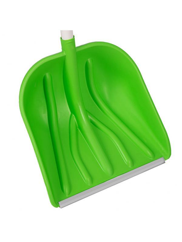 Лопата для уборки снега пластиковая Profi, 415 х 445 х 1500 мм, алюминиевый черенок, Россия, Сибртех