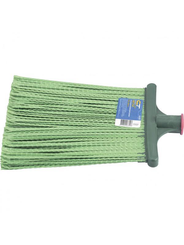 Метла полипропиленовая, 270 х 260 х 1490 мм, плоская распушенная, деревянный черенок, Россия, Сибртех