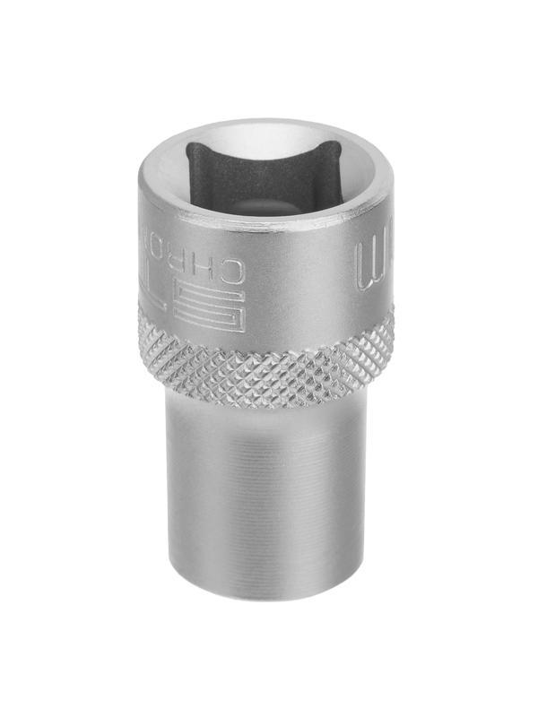 Головка торцевая, 12 мм, двенадцатигранная, CrV, под квадрат 1/2, хромированная Stels