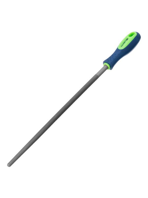 Напильник, 300 мм, круглый, двухкомпонентная рукоятка, №2 Сибртех