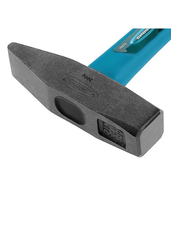 Молоток слесарный, 300 г, квадратный боек, фибергласовая обрезиненная рукоятка Gross