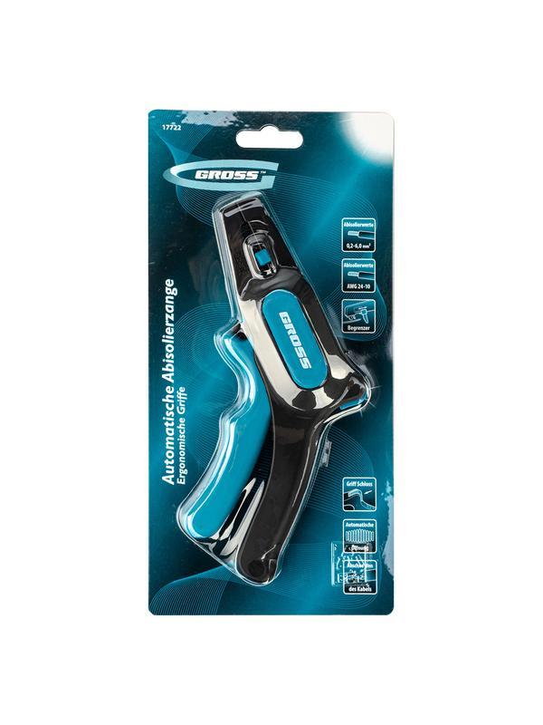 Щипцы для зачистки электропроводов 0.2-6 мм2 (10-24 AWG), лезвие: нержавеющая сталь Gross