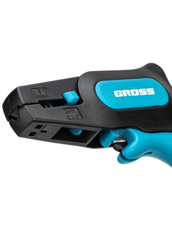 Щипцы для зачистки электропроводов 0.2-6 мм2 (10-24 AWG), лезвие: нержавеющая сталь Gross