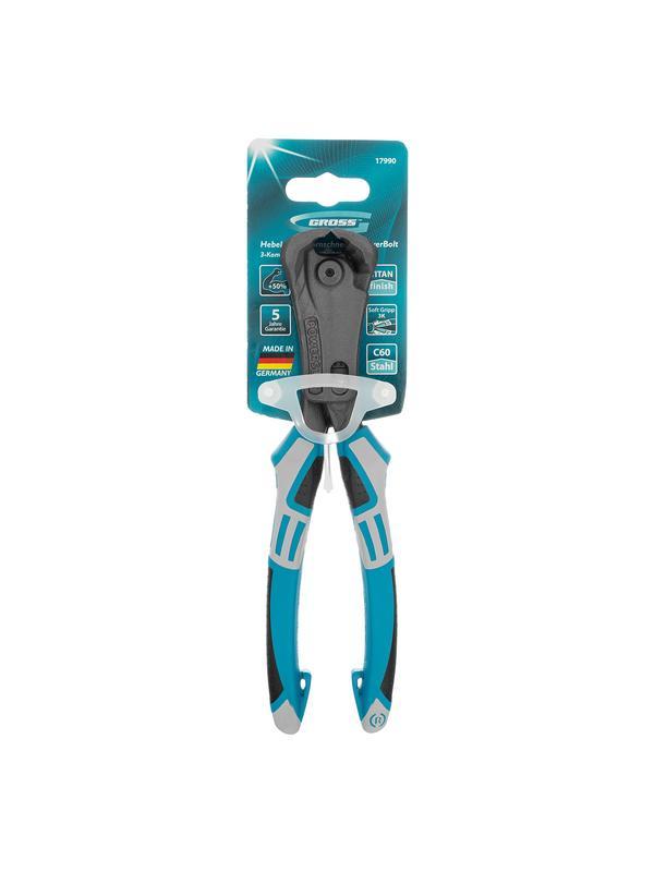 Клещи торцевые усиленные с рычажным механизмом, трехкомпонентные рукоятки, 200 мм Gross