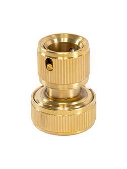 Соединитель латунный, быстросъемный для шланга 3/4, аквастоп Palisad